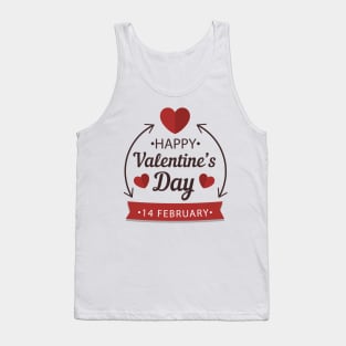 Happy Valentine's day love cute romance couple gift Tank Top